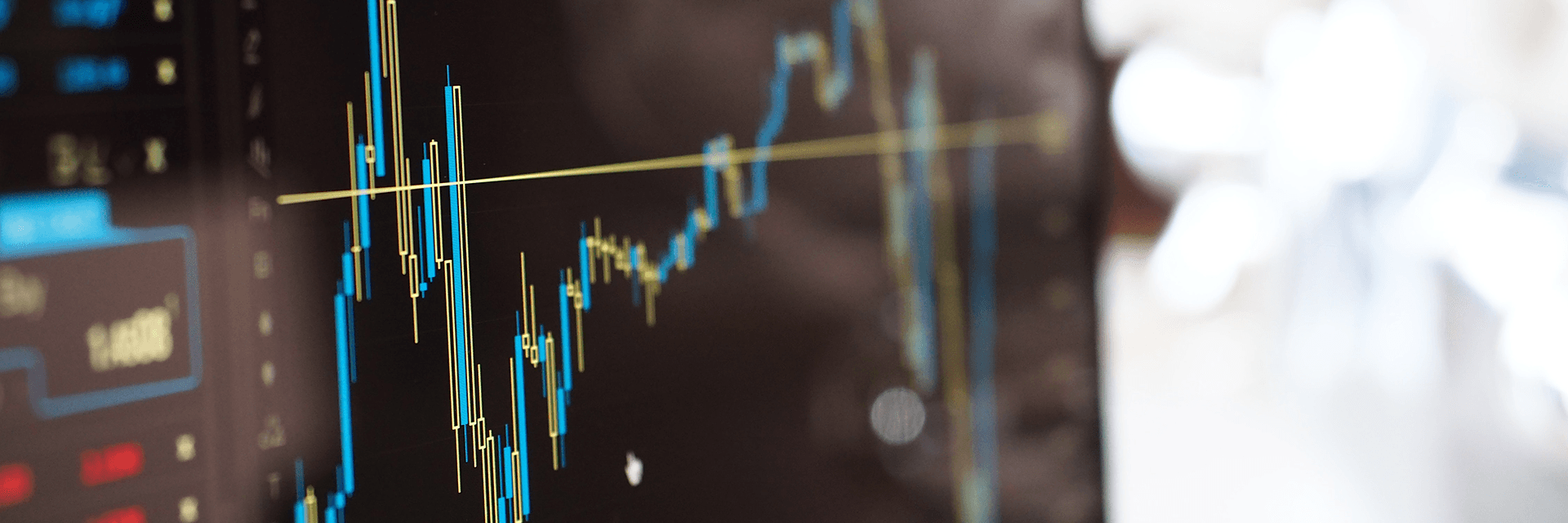 a photo of a stock ticker